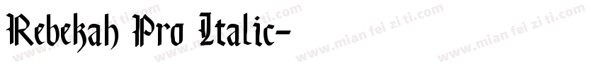 Rebekah Pro Italic字体转换